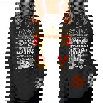 Grandma Of The Birthday Boy Family Party Decor Grandson Women Sweatshirt - Seseable