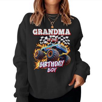 Grandma Of The Birthday Boy Monster Truck Birthday Party Women Sweatshirt - Thegiftio UK