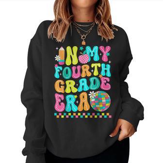 Groovy In My Fourth Grade Era 4Th Grade Back To School Women Sweatshirt - Thegiftio UK