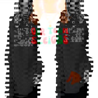 Groovy Our Teamleighs面白いクリスマスユーモア レディーススウェットシャツ - Kawaiitshirt