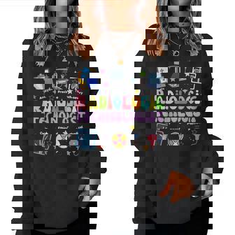 Groovy 放射線技師アート メンズ レディース X線技術 レディーススウェットシャツ - Kawaiitshirt