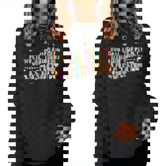 Groovy 理学療法士アシスタント デイジーフラワー レトロ Pta レディーススウェットシャツ - Kawaiitshirt