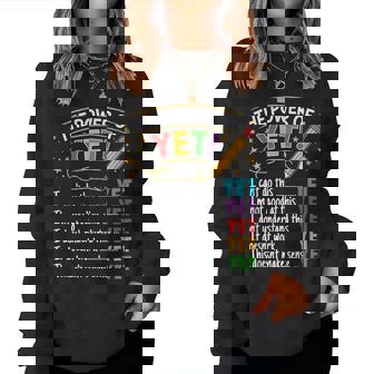 Growth Mindset Teacher Power Of Yet Inspirational Women Sweatshirt | Mazezy