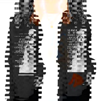 Hail Mary Blessed Mother ロザリオの祈り レディーススウェットシャツ - Kawaiitshirt