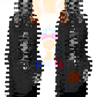 Haitian Girl Haiti Flag Proud Haitienne Haiti Women Sweatshirt | Mazezy