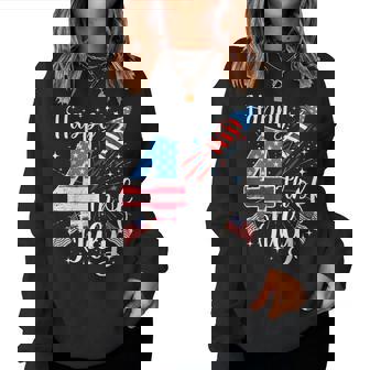 Happy 4Th Of July Us Flag 4Th Of July Fireworks Men Women Sweatshirt - Monsterry