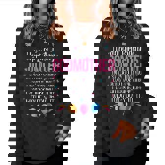 Happy Birthday Godmother Godmom God Mother Godparent Women Sweatshirt - Monsterry