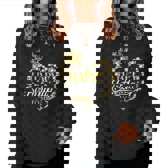 Happy Birthday To Me Queen Heart African American Afro Woman Women Sweatshirt - Thegiftio UK
