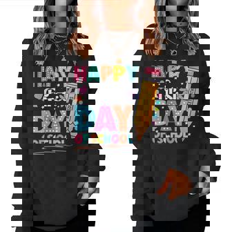 Happy First Day Of School Pencil Teacher Cute Back To School Women Sweatshirt | Mazezy
