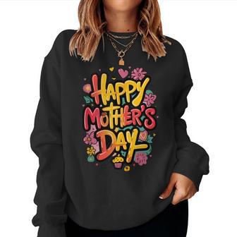 Happy Mother's Day Floral For Mom And Grandma Women Sweatshirt - Thegiftio UK