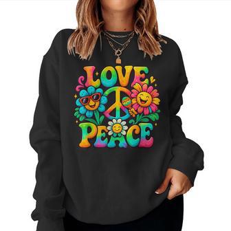 Hippie Peace Sign Love Tie Dye For Men Women Sweatshirt - Thegiftio UK