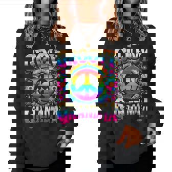 Hippie Tie Dye Peace Sign Groovy Grandma Women Sweatshirt - Monsterry