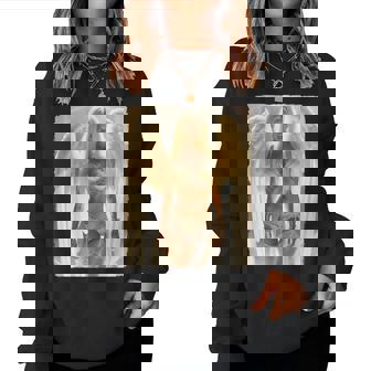 Hot Girl On 男性用 セクシー ブロンド エンジェル ガール ピンナップ レディーススウェットシャツ - Kawaiitshirt