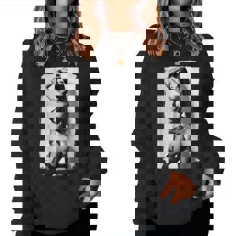 Hot Girl On 男性用 セクシー ブーティー ビキニ モデル 2 Bw レディーススウェットシャツ - Kawaiitshirt