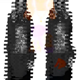 Howling At The Moon シャツ 面白いミーアキャットシャツ ミーアキャット レディーススウェットシャツ - Kawaiitshirt