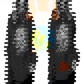 Howling At The Moon シャツ インコシャツ インコ セキセイインコ レディーススウェットシャツ - Kawaiitshirt