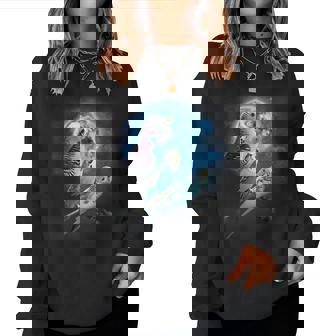 Howling At The Moon シャツ インコシャツ ファニーセキセイインコシャツ レディーススウェットシャツ - Kawaiitshirt