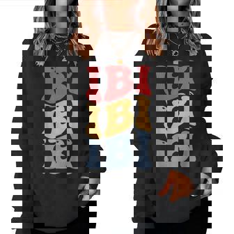 Ibi City Groovy レトロ レディーススウェットシャツ - Kawaiitshirt