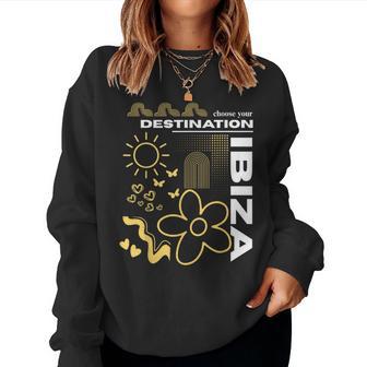 Ibiza Elige Tu Destino Isla Balear Boho Abstract Sudadera Mujer - Regaloses