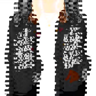 I'm Brynlee Doing Brynlee Things Retro Groovy Personalized Women Sweatshirt - Thegiftio UK