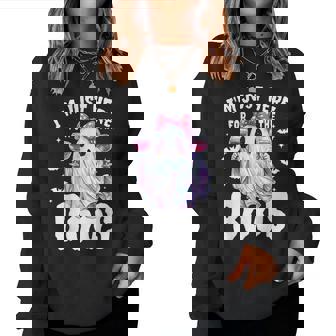 I'm Just Here For The Boos Halloween Ghost Cute Women Sweatshirt - Thegiftio