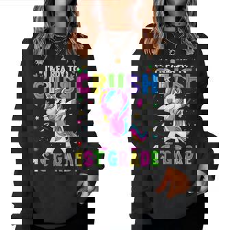 I'm Ready For First Grade Back To School 1St Grade Girls Women Sweatshirt | Mazezy