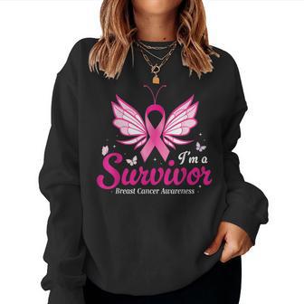 I'm A Survivor Breast Cancer Awareness Women Women Sweatshirt - Thegiftio UK