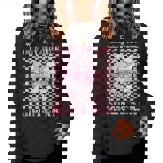 In My Double Digits Era キュートなコケットボウ 10歳の誕生日 女の子 レディーススウェットシャツ - Kawaiitshirt