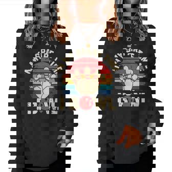 In Mypare Time I Bowl レトロ ボウリング ボウラー レディーススウェットシャツ - Kawaiitshirt