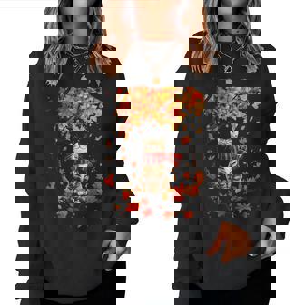 It's Fall Y'all Thanksgiving Cat Leaf Fall Tree Hello Autumn Women Sweatshirt | Seseable FR