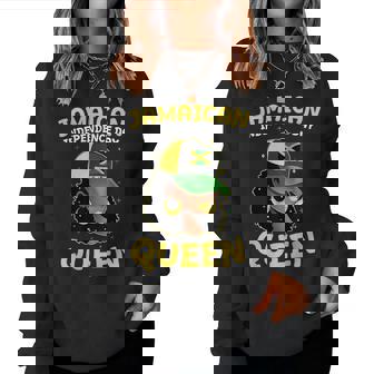 Jamaica Independence Day Queen Jamaican Flag Pride Women Women Sweatshirt | Mazezy