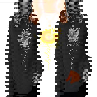 Jesús Girasol Espiritual Fe Cristiana Religiosa Mamá Cuello Sudadera Mujer - Regaloses