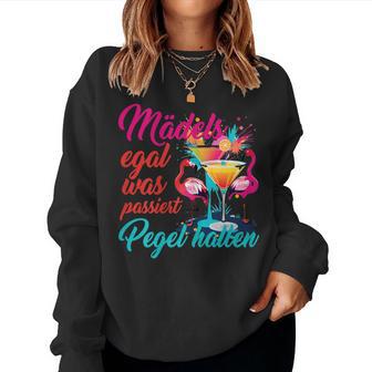 Jga Heirat Braut Crewpruch Mädels Pegel Halten Flamingos Sweatshirt Frauen - Geschenkecke