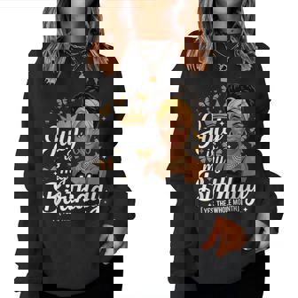 July Is My Birthday African American Woman Birthday Queen Women Sweatshirt - Thegiftio UK