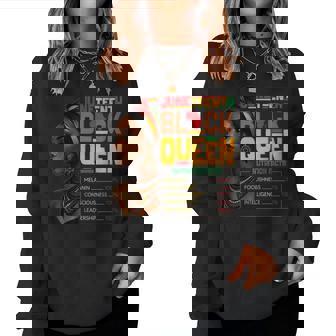 Junenth Black Queen Nutrition Facts Pride African Womens Women Sweatshirt - Thegiftio UK