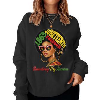 Junenth Black Remembering My Ancestors Women Sweatshirt - Thegiftio UK