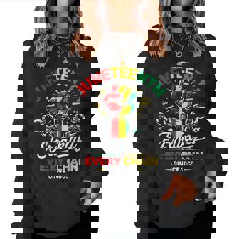 Junenth Breaking Every Chain Black Freedom 1865 Women Women Sweatshirt - Thegiftio UK
