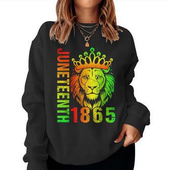 Junenth Celebrate African American Lion1865 Women Sweatshirt - Thegiftio UK