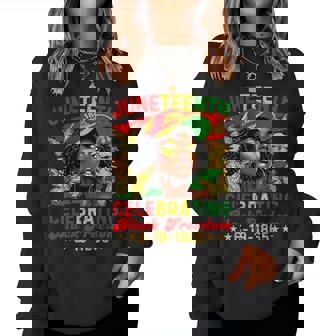 Junenth Celebrating Black Freedom 1865 African Women Women Sweatshirt - Monsterry