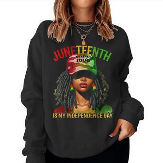Junenth Is My Independence Day Black Freedom 1865 Women Sweatshirt - Thegiftio UK