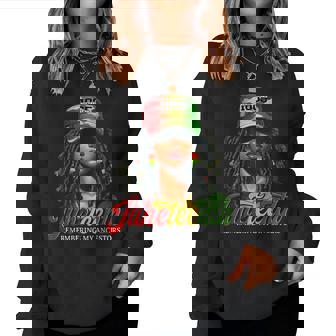 Junenth Loc'd Hair Remebering My Ancestors Women Sweatshirt | Mazezy