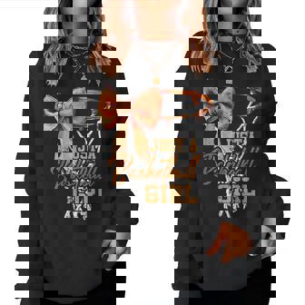 Just A Basketball Girl キュート コケット リボン バスケットボール選手 ガールズ レディーススウェットシャツ - Kawaiitshirt