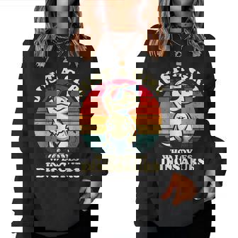 Just A Girl Who Loves Dinosaurs おもしろレトロ恐竜 T-Rex レディーススウェットシャツ - Kawaiitshirt