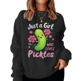 Just A Girl Who Loves Pickles Toddler Pickle Costume Women Sweatshirt - Thegiftio UK