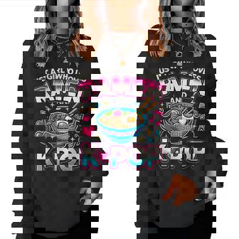 Just A Girl Who Loves Ramen And K-Pop Women Sweatshirt - Thegiftio