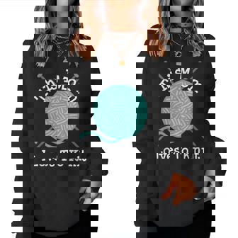 Knitting This Mom Loves To Knit Women Sweatshirt - Monsterry