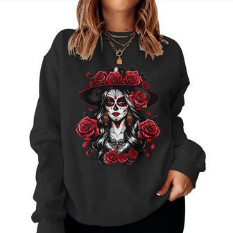 La Catrina Dia De Los Muertos Latina Cinco De Mayo Sweat-shirt pour femme - Cadeauxyz