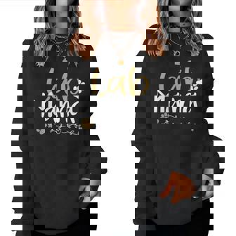 Lab Mom Lab Mama ラブラドールレトリバー シャツ かわいいペット愛好家 犬 レディーススウェットシャツ - Kawaiitshirt