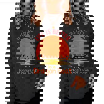 Laida Es Mejor En Un Equipo De Remo Del Festival De Carreras De Botes Dragón Cuello Sudadera Mujer - Regaloses