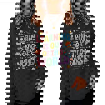 Learning Is Out Of This World Solar System Science Teacher Women Sweatshirt - Monsterry